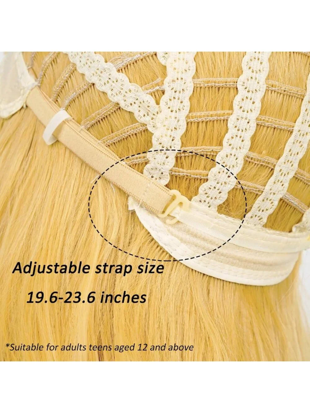 Women's Yellow Heat Resistant Synthetic Fiber Long Straight Ombre Wigs
